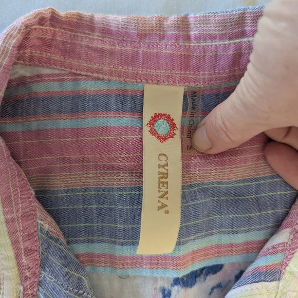 Anthropologie Aratta Silent Journey Cyrena Embroidered Floral Bird Shirt - Picture 3 of 10